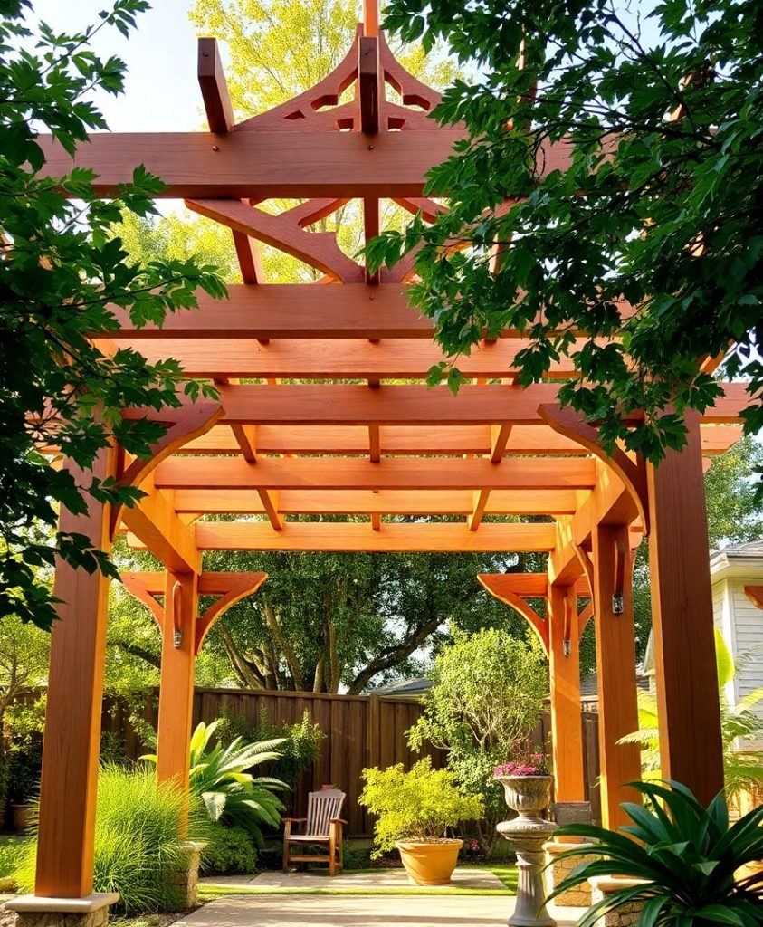 Expert pergola builder creating outdoor oasis in suburban backyard houston tx 64ff