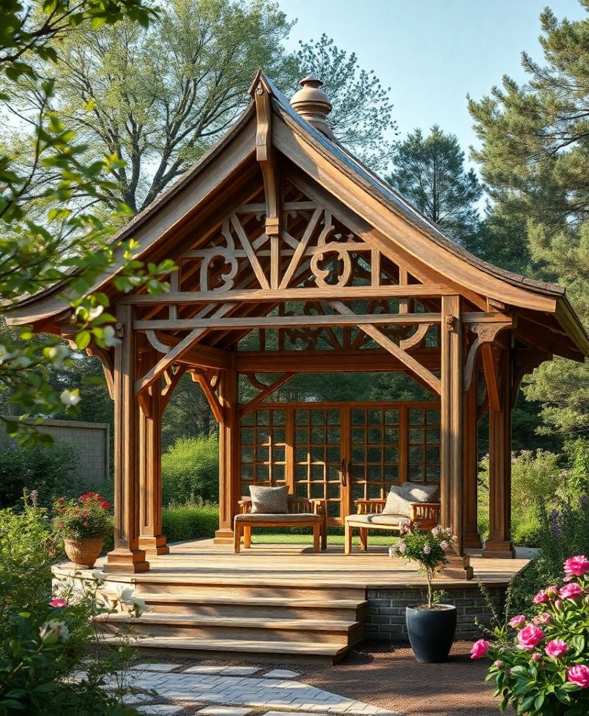 Professional pavilion construction in serene park setting houston tx 760e